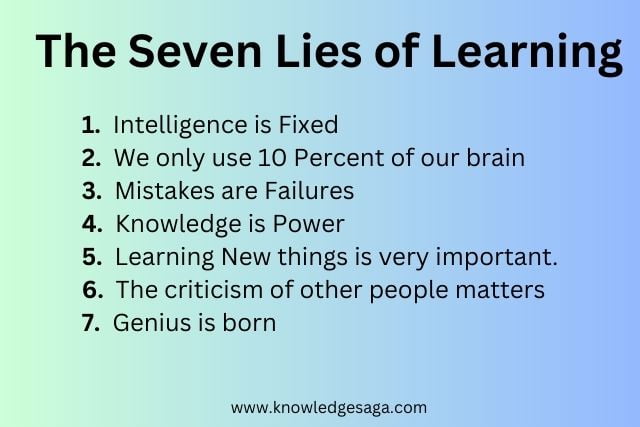 seven lies of learning